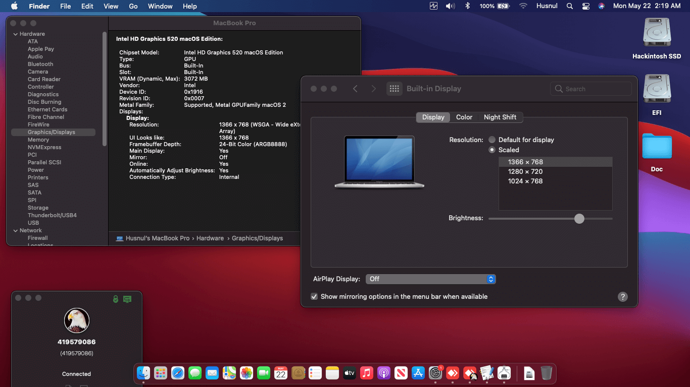 Lenovo Thinkpad X270 6th Dual Battery [SkyLake   Intel HD 520 + PS2 SMBUS]   OpenCore 1